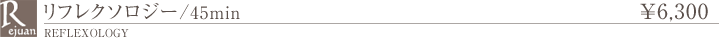 リフレクソロジー 30分 メンバー4,720円　ビジター6,300円